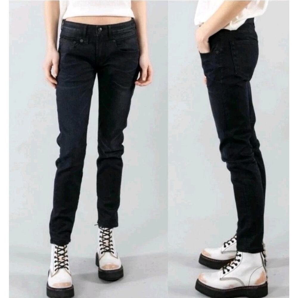 R13 Boy Skinny Jeans In Black Size 25 Made In Italy R13WM0086-73 Street Wear (B2